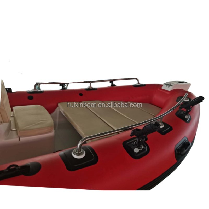 High Quality 480 Series 16ft Fiberglass RIB Inflatable Fishing Boat Deep V Double Hull Orca/Hypalon/PVC Material Lake Engine